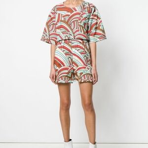 La Doublej Onde Ruffled Shorts Sz M